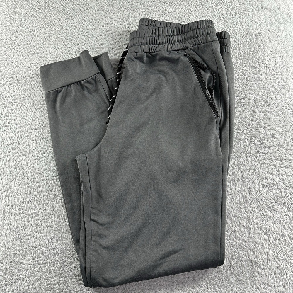 South Pole Joggers Mens Large Micro FLeece Performance Gray Tappered Sweatpants